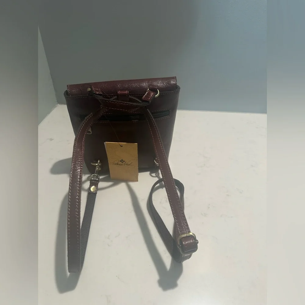 Patricia Nash Small Vatoni Brown Leather Convertible Bag/Backpack